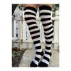 Women's 3 Ribbon Detail Cotton Black Laptop Socks Garter Height Black Tall Socks