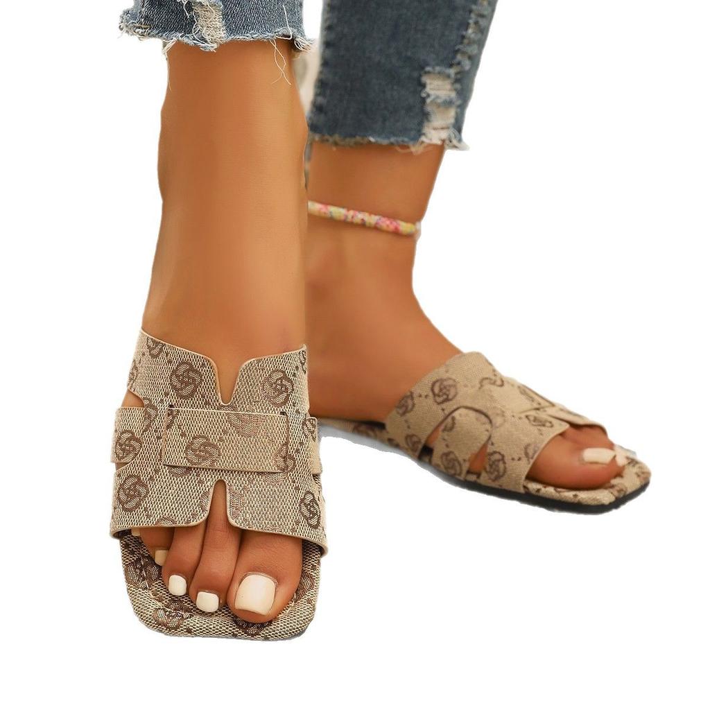 Новые шлепанцы на плоской подошве, модные шлепанцы больших размеров, повседневные шлепанцы с открытым носком, пляжные шлепанцы, женская уличная обувь