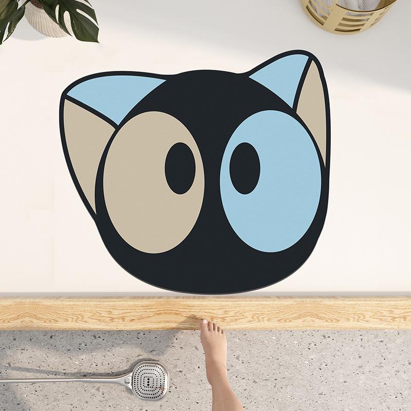 Panda Cartoon Non-Slip Absorbent Diatomaceous Earth Bathroom Doorway Mat