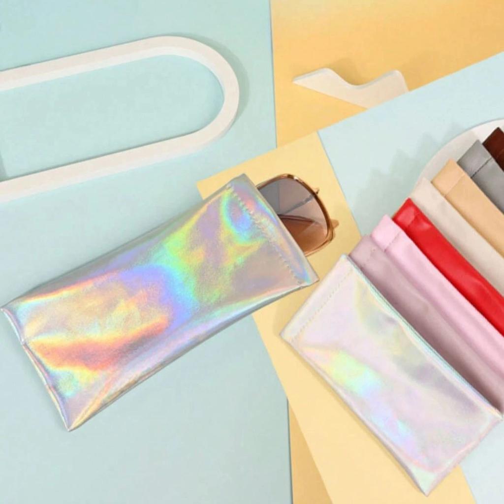 Кожаная сумка для хранения очков, мягкий ПУ водонепроницаемый защитный чехол для солнцезащитных очков, ослепительные цвета, портативная сумка для хранения очков