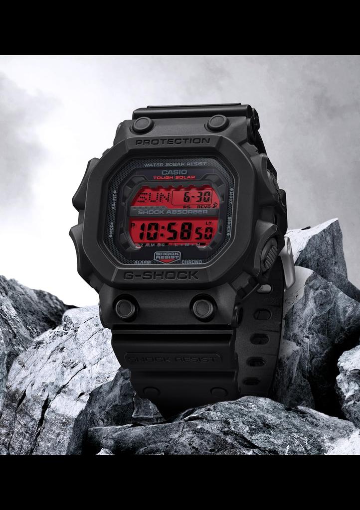 [Casio] Часы G-SHOCK GX-56BBR-1JF Мужские Черный x Красный, Tough Solar, Водонепроницаемость 200 м, Ударопрочные