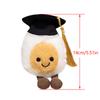 Funny Boiled Egg Graduation Stuffed Toy Cute Food Plush Accessories Fun Graduations Gift