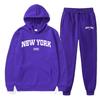 2023 Autumn New York Letter Hoodie & Sweatpants Set for Men & Women