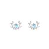 Серьги Moonstone Elk, женские новые универсальные серьги, милые и симпатичные серьги в виде маленьких рогов в наличии