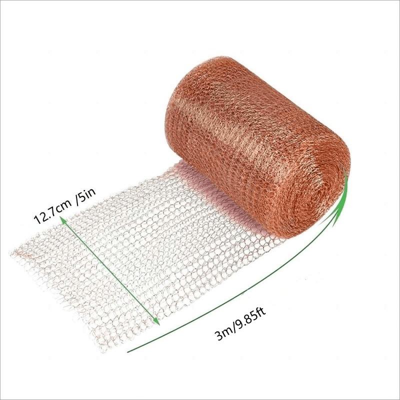1Pc Anti-Slug And Snail Copper Mesh Roll Durable 125mm*3 Meters Copper Wire Mouse Trap For Wall Cracks Holes Plant Protection