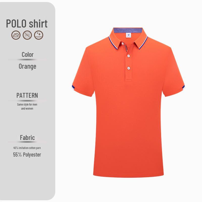 Custom Silk Cotton Short-Sleeve Polo Team Shirt with Logo Printing