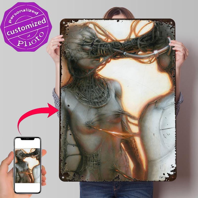 Synchronization II D Printed Texture Poster Personalized Wall Art Retro Metal Tin Signs for Interior Decoration Living Room