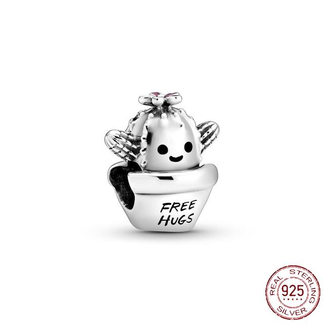 Стерлингового Серебра 925 пробы, милые животные, цифровая подвеска-подвеска, подходит для оригинального модного браслета-подвески для женщин, DIY модное изготовление ювелирных изделий