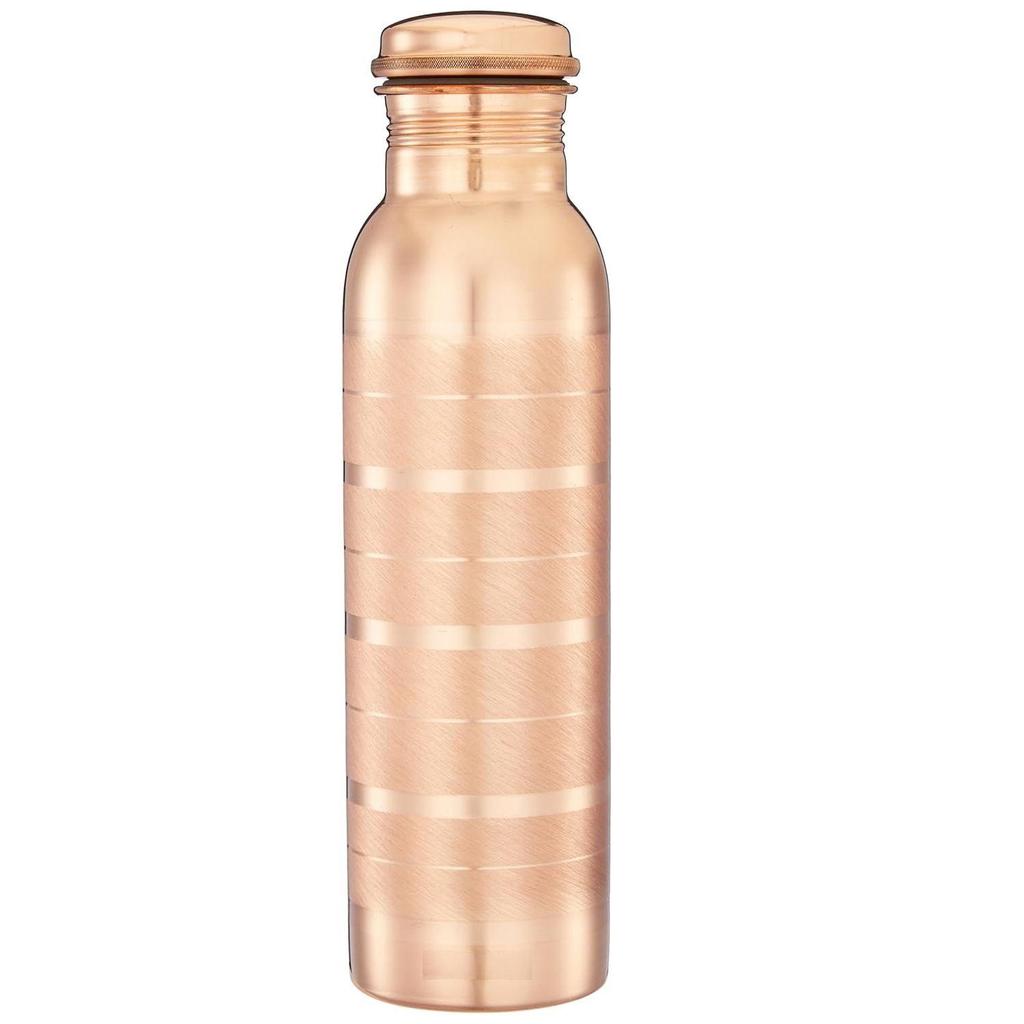 Медная бутылка для воды | 100% медная внутренняя поверхность | Герметичная и устойчивая к ржавчине | Идеально подходит для дома, школы и офиса | 950 мл