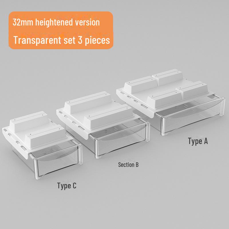 Punch-Free Under-Desk Invisible Storage Drawer for Desk Organization and Stationery