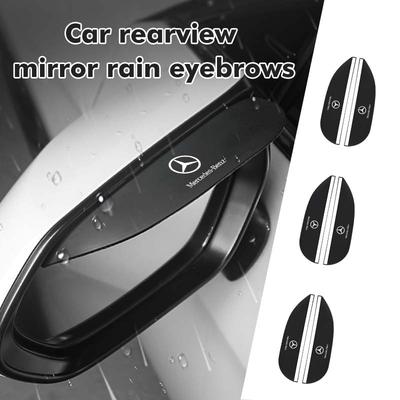 BENZ 2pcs Car Rearview Mirror Rain Rainy Shield Guard Rain Eyebrows For Mercedes Benz W202 W212 W126 W140 W168 W177 CLS GLE GLC GLS DW1 QQ78