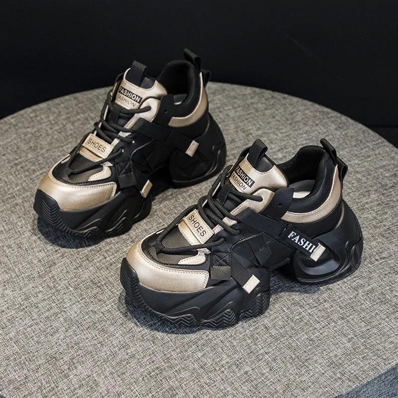 Spring/Summer New Thick Soled Sports And Leisure Shoes, Fashionable And Versatile Women'S Dad Shoes