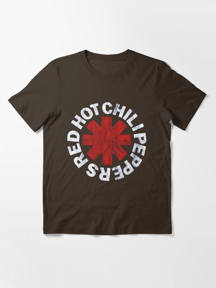 Red Black Hot Peppers Rock Band Graphic New Essential T-Shirt