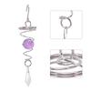 2Pcs Gazing Ball Spiral Tail Wind Spinner Stabilizer Stainless Steel Spiral Wind Chimes for Outside