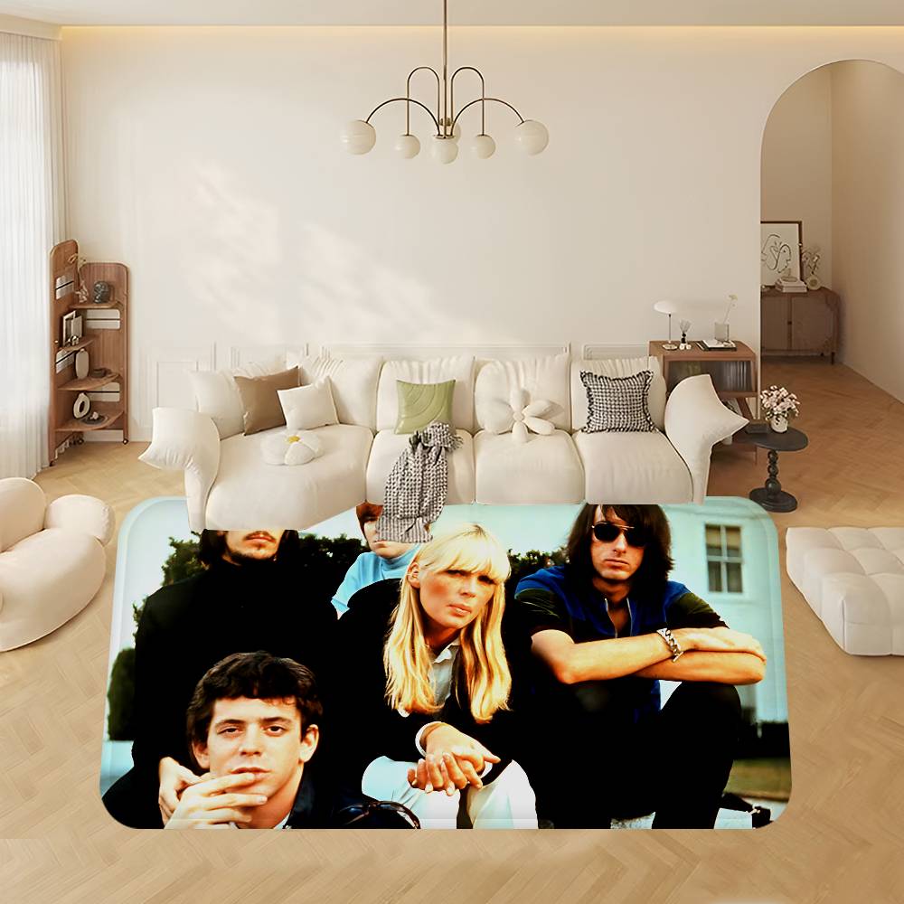 Rock Band The V-Velvet U-Underground Room Mats Anti-slip Absorb Water Long Strip Cushion Bedroon Mat Household Carpets