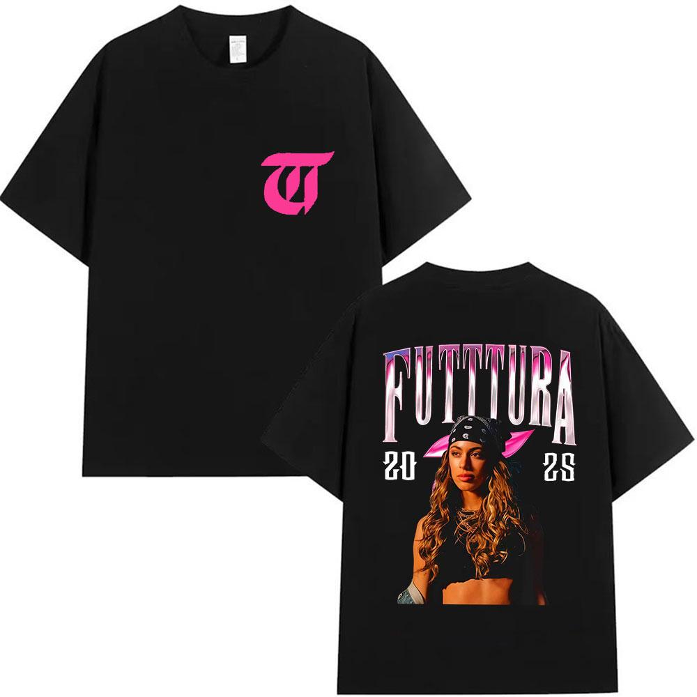 Singer TINI STOESSEL Futtura Tour New Album 2026 Graphic Tshirts Men Women Fashion Harajuku Short Sleeve Cotton Tees streetwear