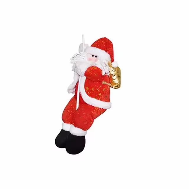 Christmas Santa Claus Climbing Rope Showcase Tree Window Hanging Decor Cartoon Santa Doll Pendant Christmas Tree Decorations