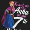 Frozen Unisex Adult Fearless Like Anna 7th Birthday T-Shirt