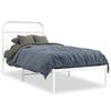 VidaXL Cadre de lit métal sans matelas avec tête de lit blanc 80x200cm 377157