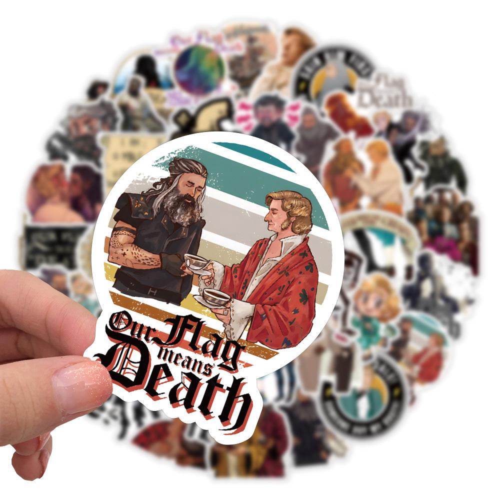 10 30 50Pcs Tv Series Our Flag Means Death Stickers Skateboard Laptop Car Bike Phone Luggage Funny Waterproof Sticker Kids Toy