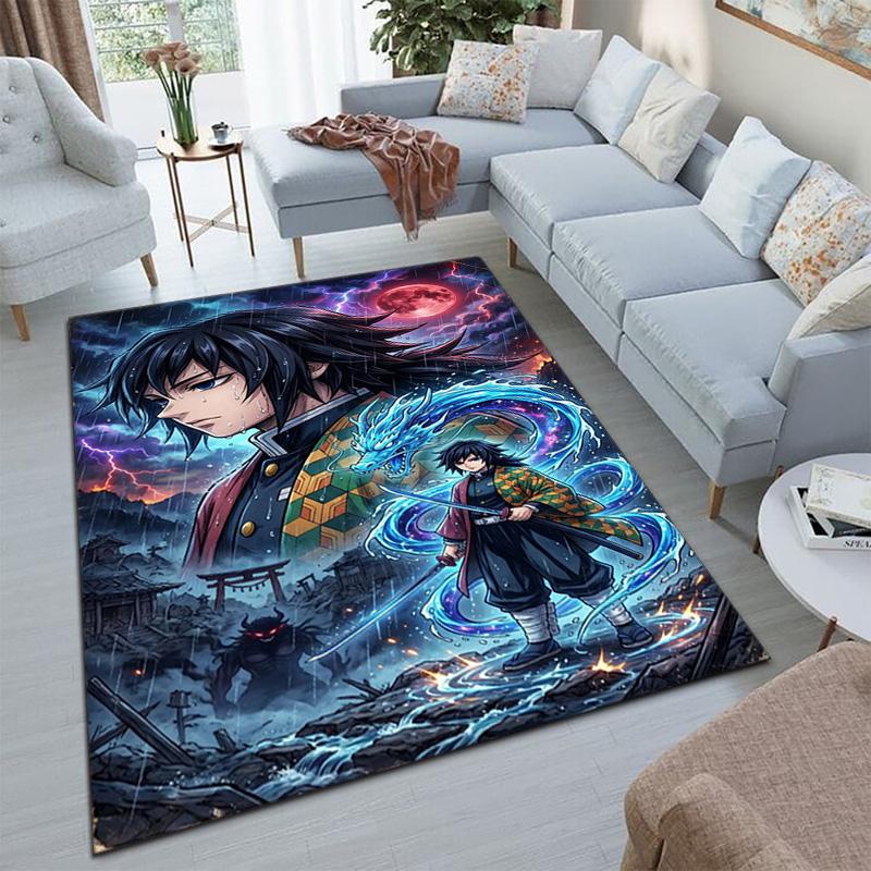 Japanese manga artist Koyoharu Gotouge's Demon Slayer carpets, home decor, non-slip door mats, hallway seat mats, outdoor picnic mats, rugs H9