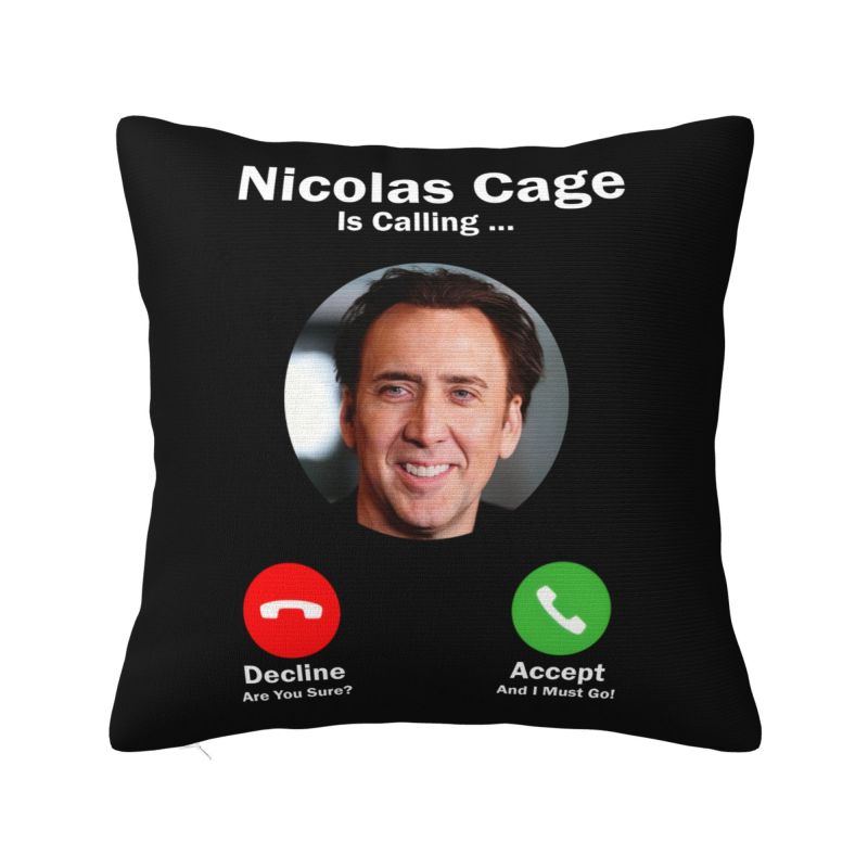 Fashion Thiccolas Cage Funny Nicolas Meme Cushion Covers xcm Velvet Throw Pillow Case Sofa Square Pillowcase Home Decor