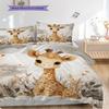 Giraffe Pattern Bedding Quilt Set Quilt Cover Pillowcase Home Decoration Birthday Gift (1 * duvet cover + 2 * pillowcase, without core)