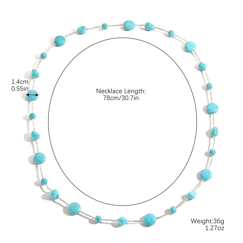 Simple Long Crystal New Chinese Style Sweater Chain Long Necklace Women's Autumn and Winter