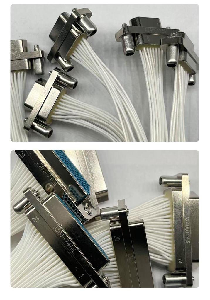 J30J Micro Rectangular Aviation Connector with Cable Crimp Plug