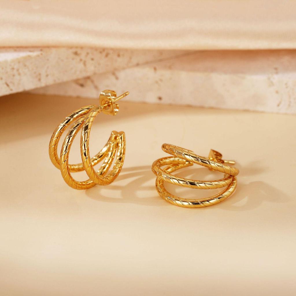 Серьги-косички из титановой стали 2025 года - Легкая роскошь, Новый стиль