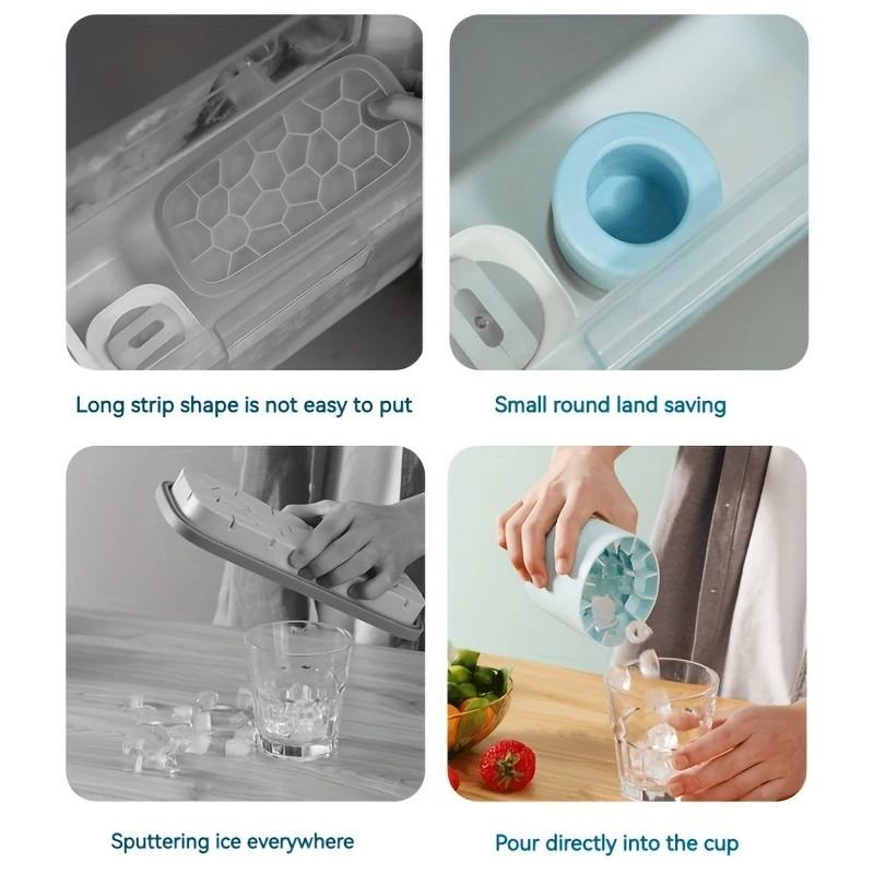 Silicone Ice Cube Mold Round Ice Bucket Cup Mould Refrigerator Freeze Ice Maker Creative Design Ice Cube Mold for Party Barware