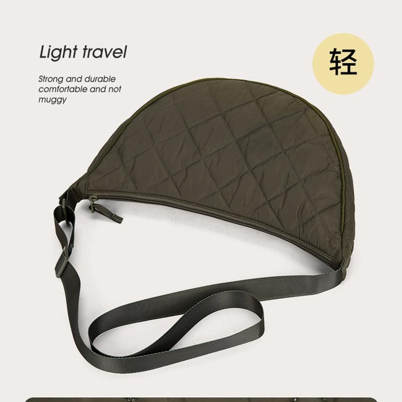 Autumn New Fashion Niche Diamond One Shoulder Messenger Bag Dumpling Bag High-end Bag Women's Large Capacity