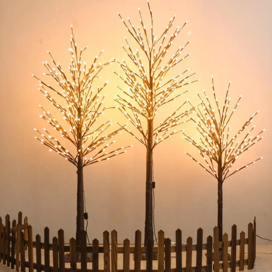 2.1M 480 светодиодная береза с подсветкой для улицы, дома, патио, свадьбы, Рождества, декора