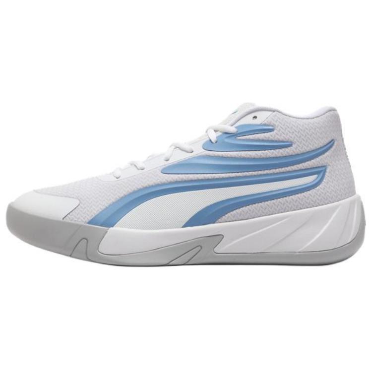 Puma Кроссовки для баскетбола Court Pro с амортизацией из ткани, нескользящие, средняя высота, унисекс, белые 310829-09