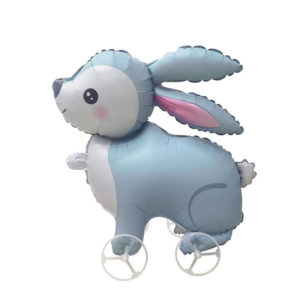 With Wheels Standing Foil Balloons Movable Design Foil Balloons With Wheel Kids Birthday Party