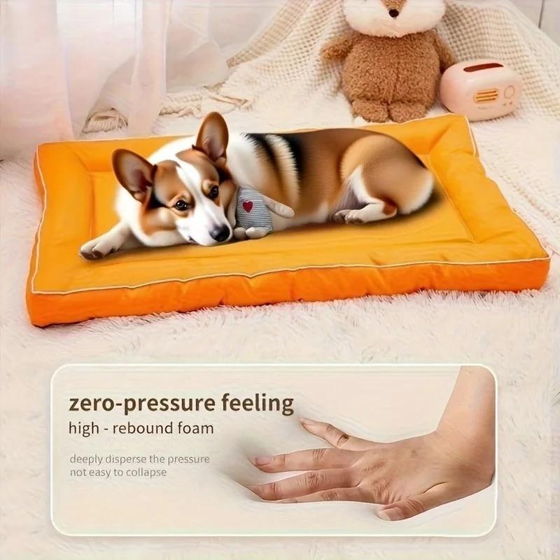 Bite-resistant Dog Mat Waterproof Durable Pet Sleeping Bed with Non‑Slip Base Washable Cat Cushion for Indoor Puppy & Adult Dogs