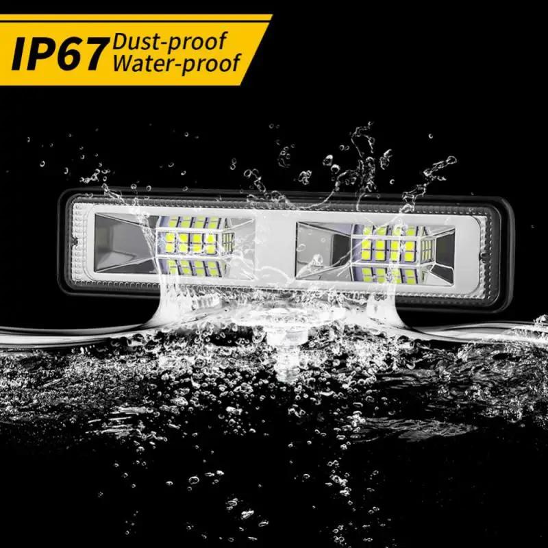 Свет 12 В / 24 В автомобильный и мотоциклетный рабочий фонарь I-образный 16 светодиодов 48 Вт внедорожный прожектор инженерный свет техническое обслуживание