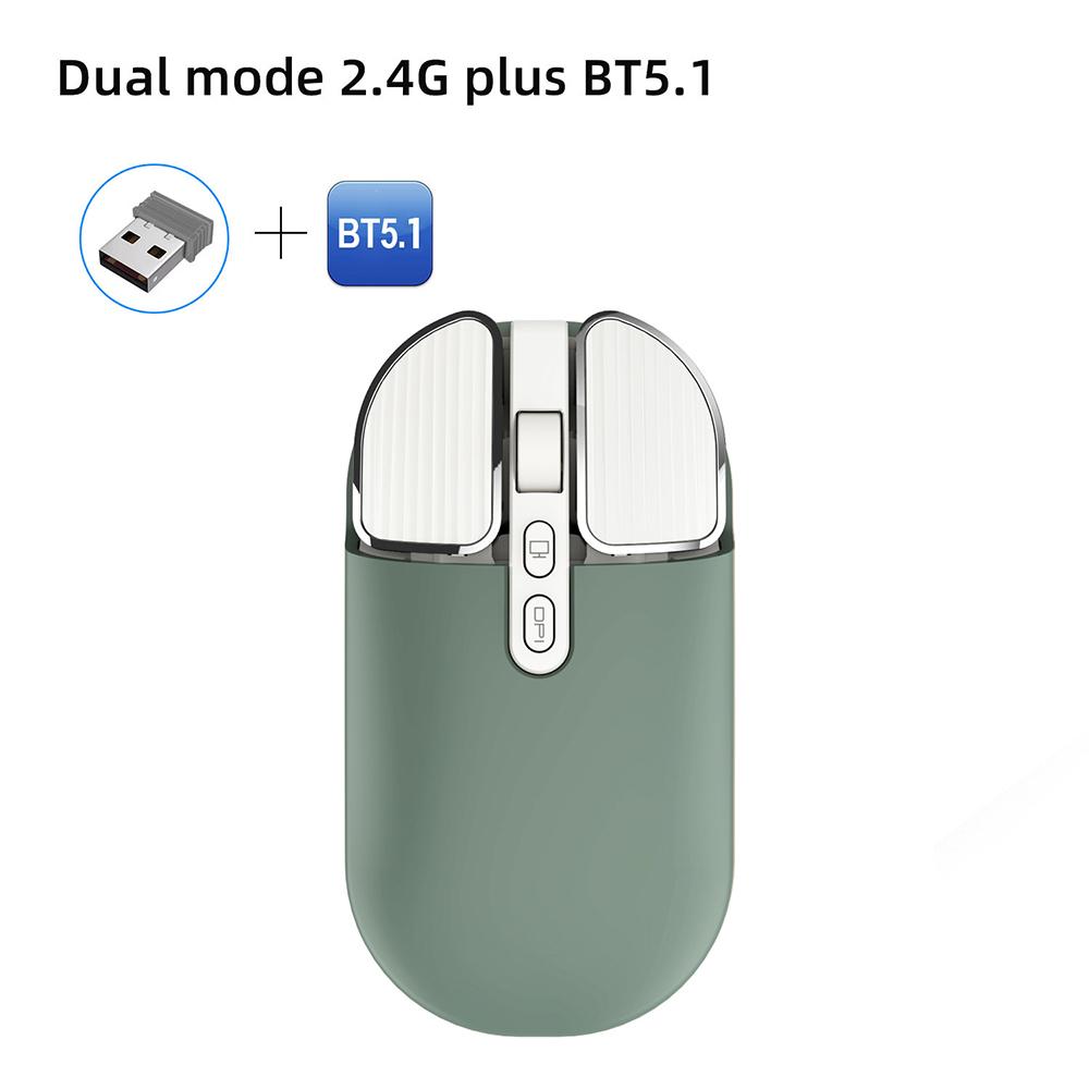 Двухрежимная беспроводная мышь Bluetooth 5.1, 2,4 г, перезаряжаемые бесшумные геймерские мыши, настольная USB-оптическая игровая мышь с одним щелчком мыши