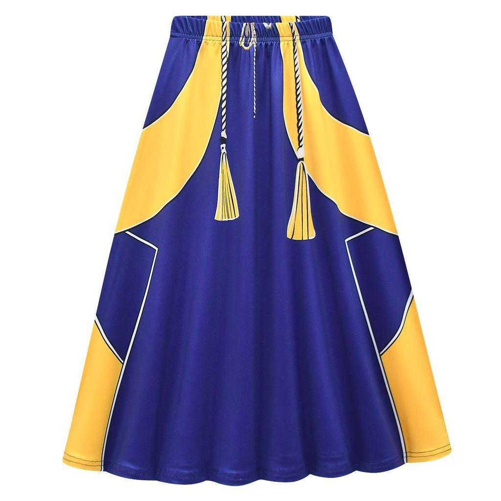 Детский Девочки Аниме Мультфильм K-Pop Зои Принт Футболка Юбка Сумка Накидка Комплект Наряд Рождество Ролевые Игры Хэллоуин Косплей Костюмы