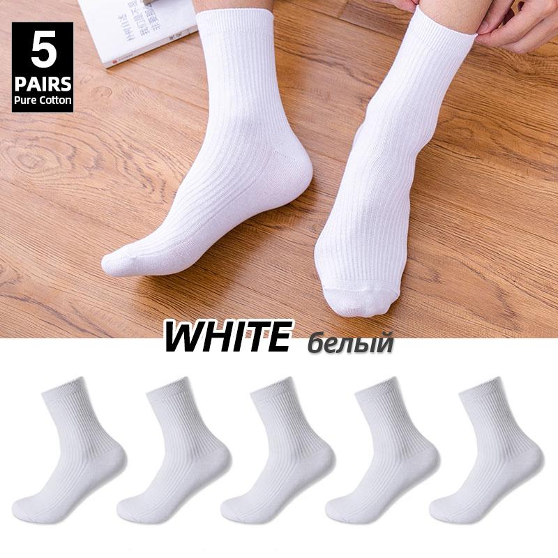 100% Pure Cotton Men Socks Casual Business Stripe Deodorant Breathable Man Travel Summer Winter Sock