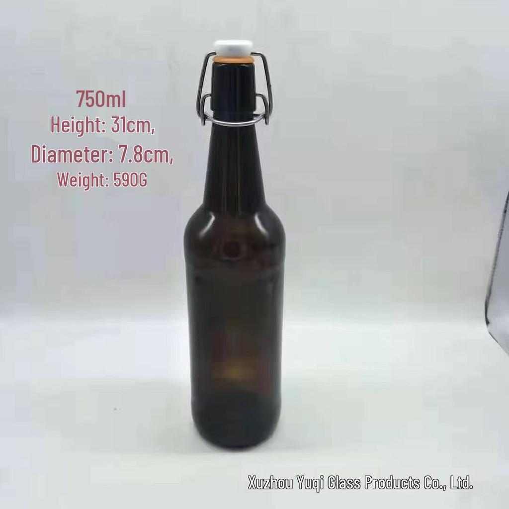 Синие и янтарные стеклянные бутылки для крафтового пива и газировки - 330 мл и 500 мл