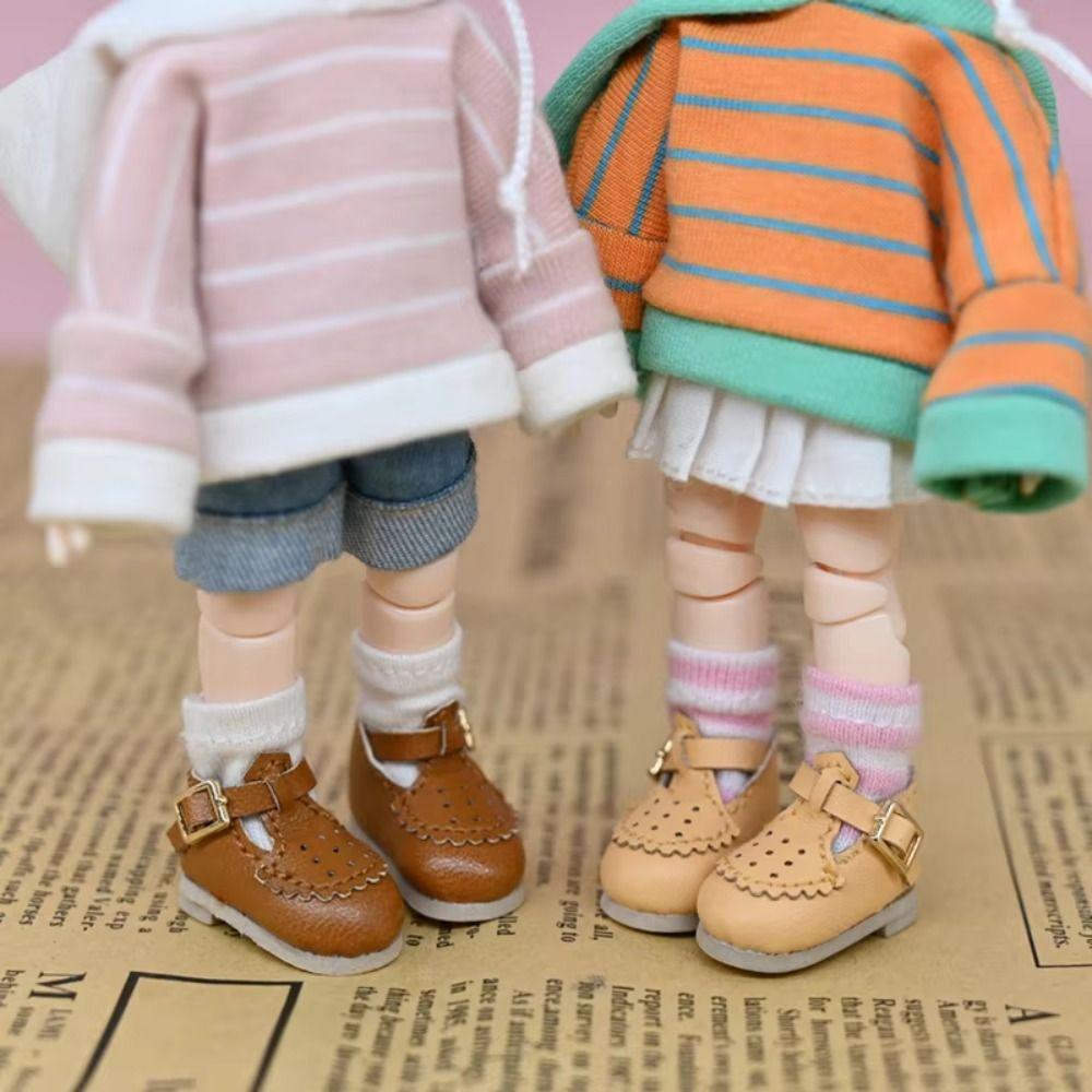1 Pair Flower Obitsu 11 Doll Shoes Cute 1/12 Bjd Casual Shoes Dress Up 1/12 Bjd Doll Shoes  Holala