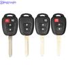 Чехол для ключа от машины jingyuqin Remote Car Key Shell для Toyota CAMRY 2012 2013 2014 2015 Corolla 2014 2015 с лезвием TOY43 с логотипом