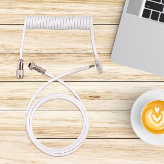 Механическая клавиатура кабель Plug-and-play Гибкий Очень длинный Яркий цвет Телескопический Не запутывающийся Type-C к USB