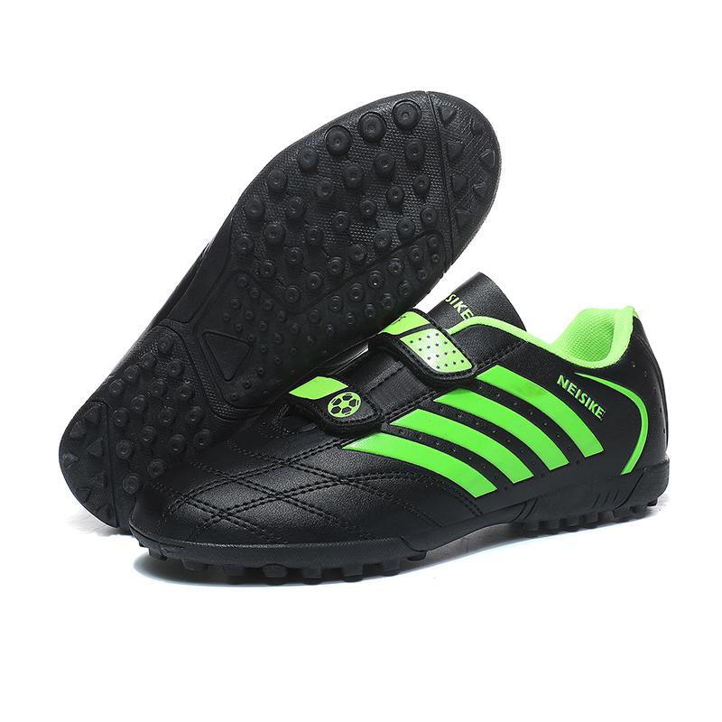 Уличные футбольные бутсы для детей и подростков, большие размеры, амортизирующие, нескользящие, износостойкие, на липучке, с короткими ногтями, тренировочная обувь