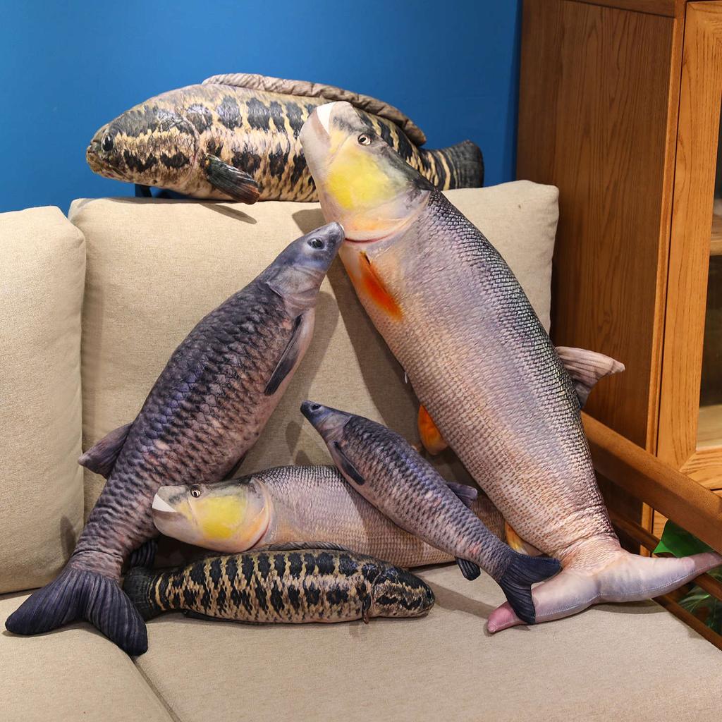 Cartoon Simulation Herring Black Fish Doll Plush Toy + Fish Doll Home Pillow Boy Soothing Doll