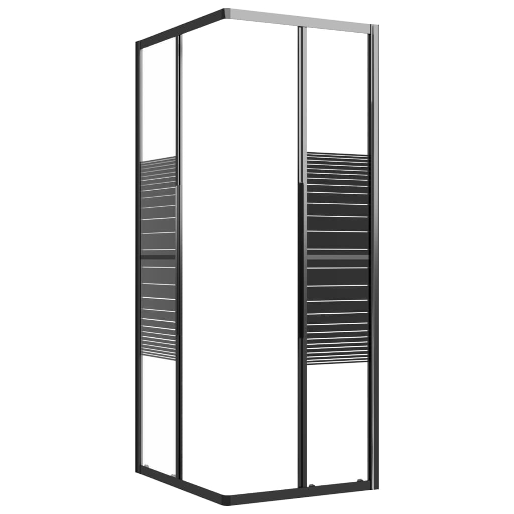 Vidaxl Душевая кабина в полоску, Эко, 90x70x180 см, Черная