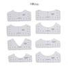 9Pcs Alignment Ruler Set Centering Guide Contour Design DIY T?Shirt Round?Neck V?Neck Sewing Ruler
