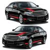 Спортивная гоночная полоса автомобиля, боковая часть кузова, капот, зеркало заднего вида, наклейка, набор декоративных наклеек
