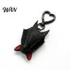 Bat Keychain Pendant Plush Black Gothic Transformable Key Ring Soft Backpack Bag Purse Charm Halloween Gift for Lovers